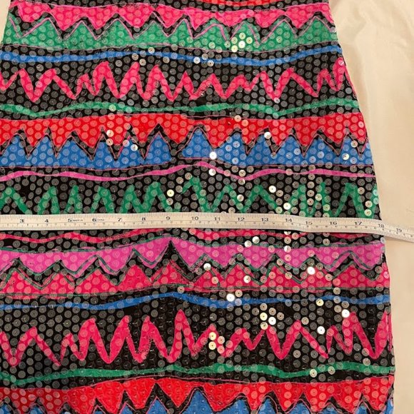 Saks Fifth Ave Retro Silk Sequin Dress - Picture 9 of 9